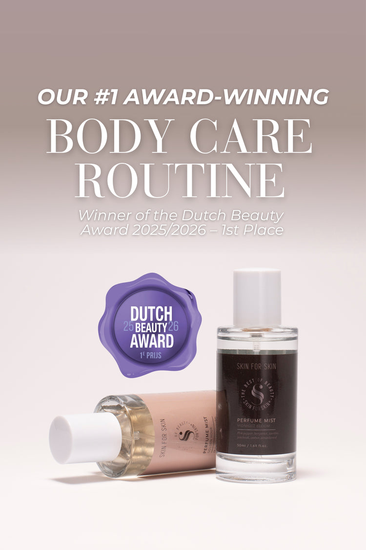 Award-winning perfume mist duo by Skin for Skin – winner of the Dutch Beauty Award 2025/2026 1st place.