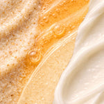 Textuur van haarverzorging producten zoals scrub, shampoos en conditioner van Skin for Skin