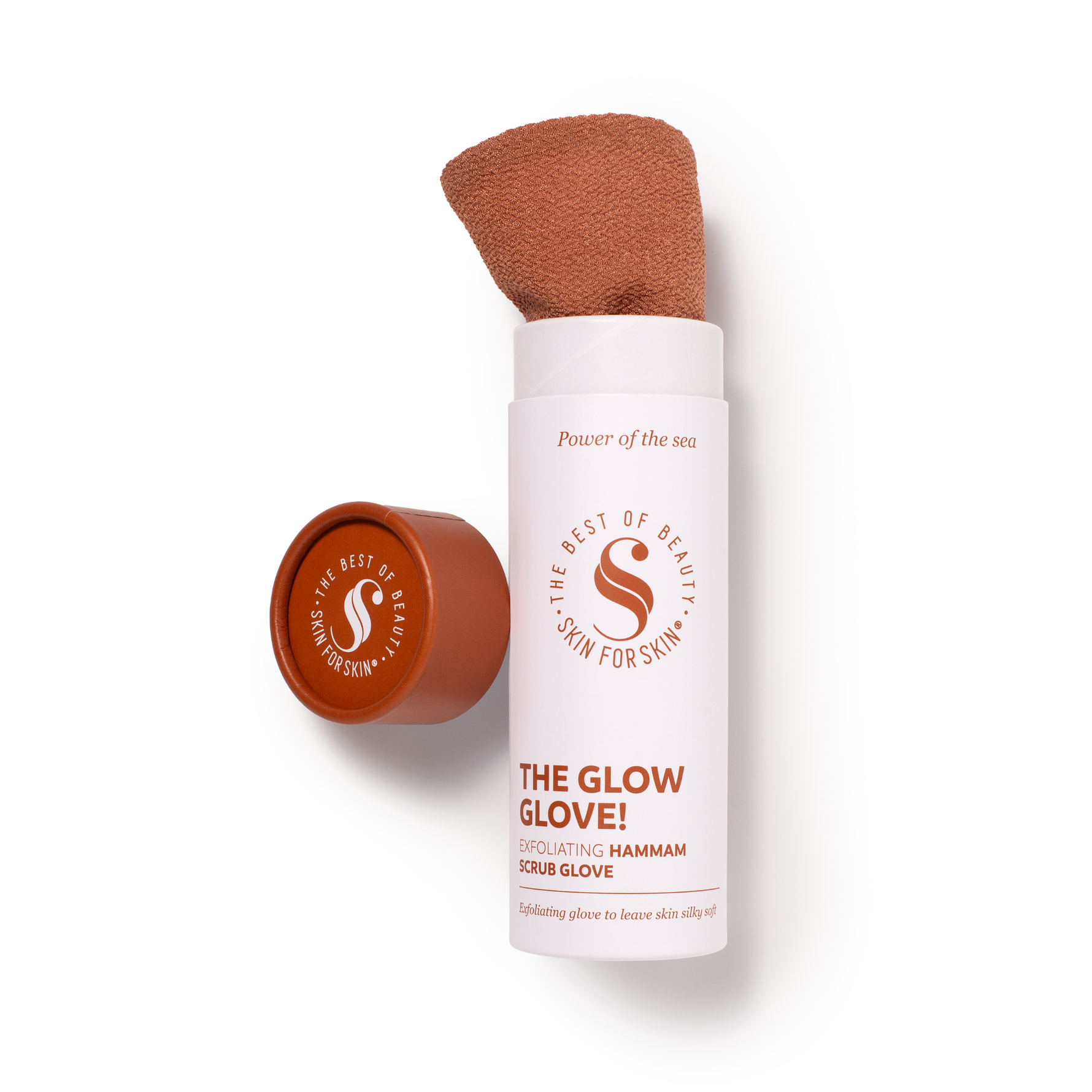 Scrub handschoen in koker Skin for Skin