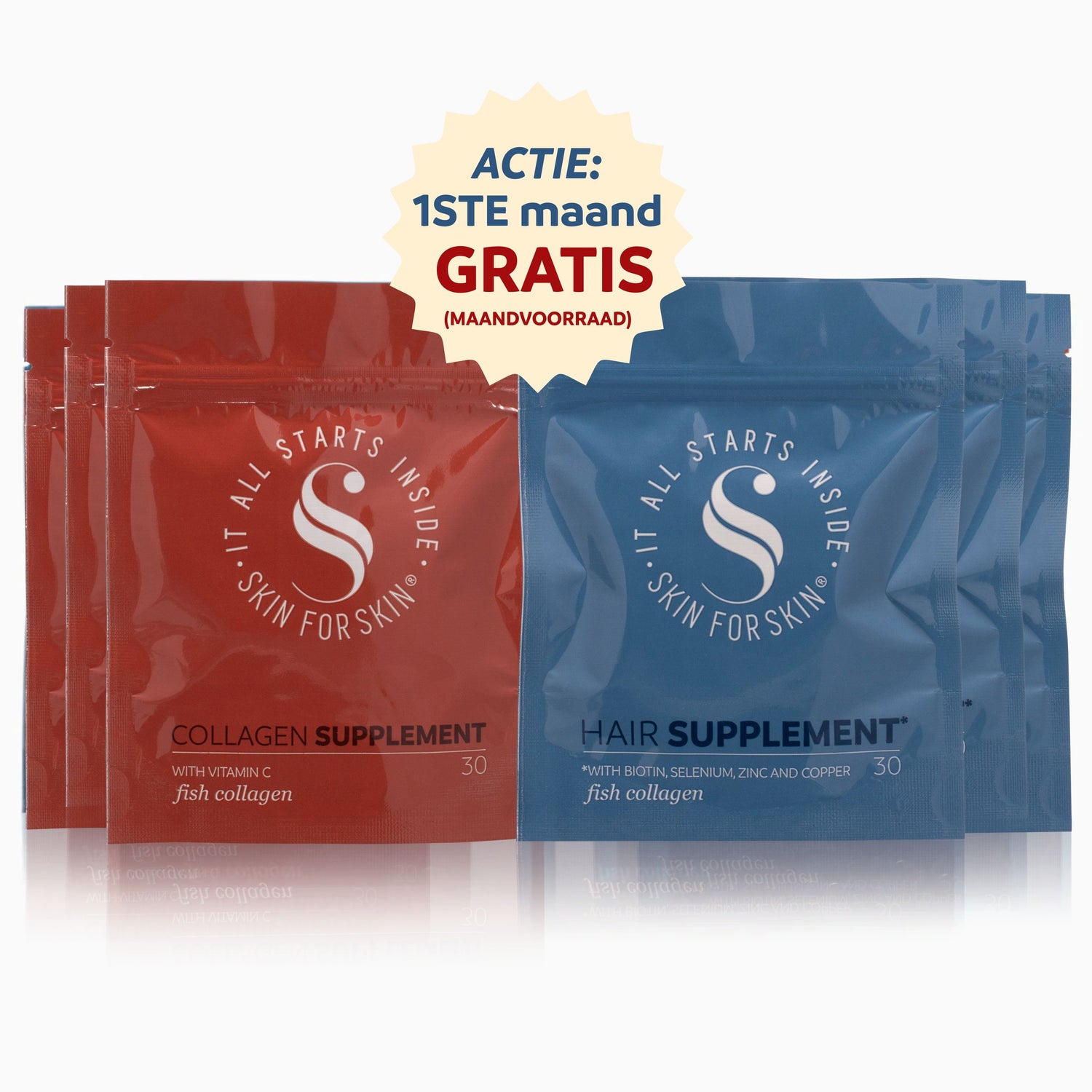 Skin for Skin collageen en haar vitamine abonnement productfoto