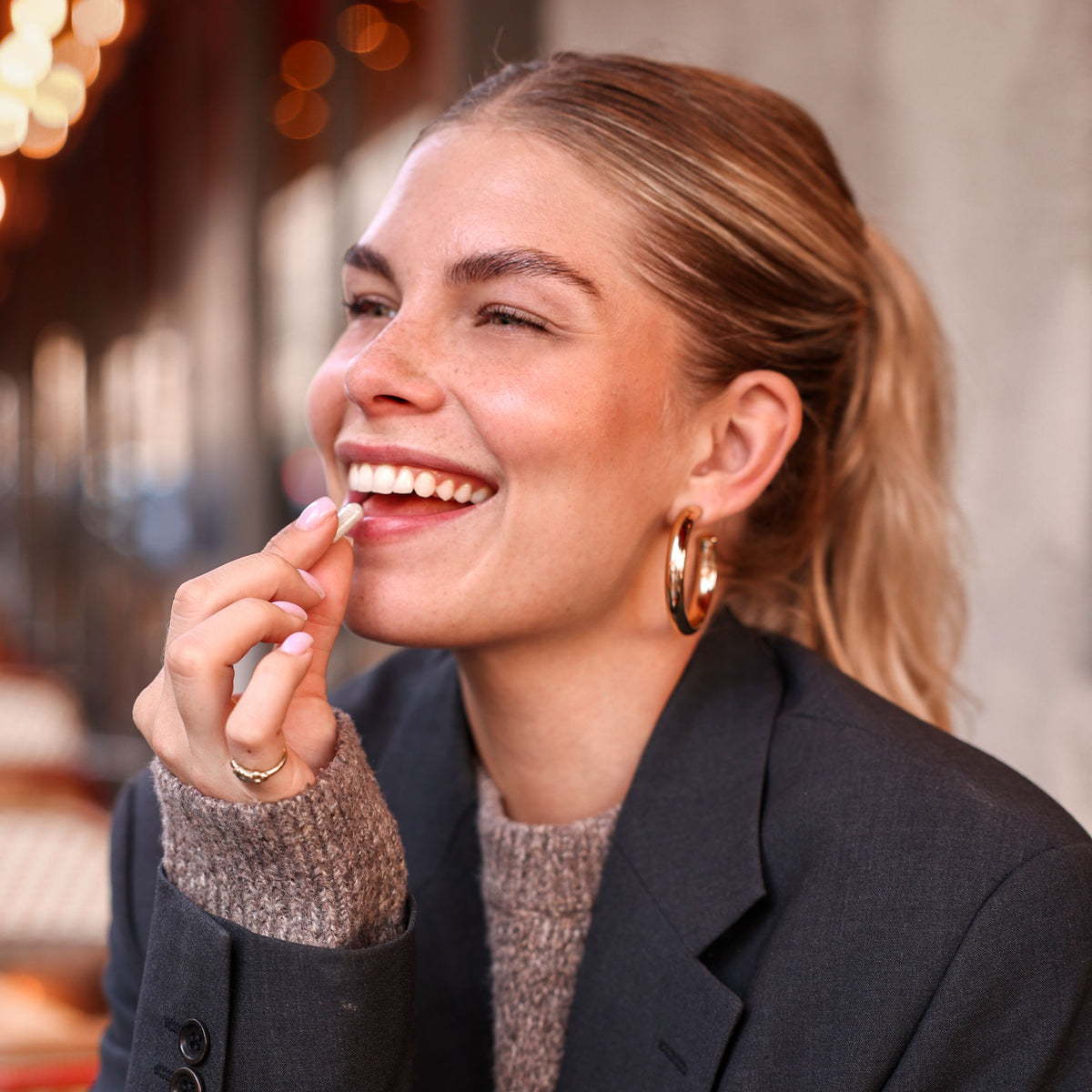 Skin for Skin model met viscollageen supplement