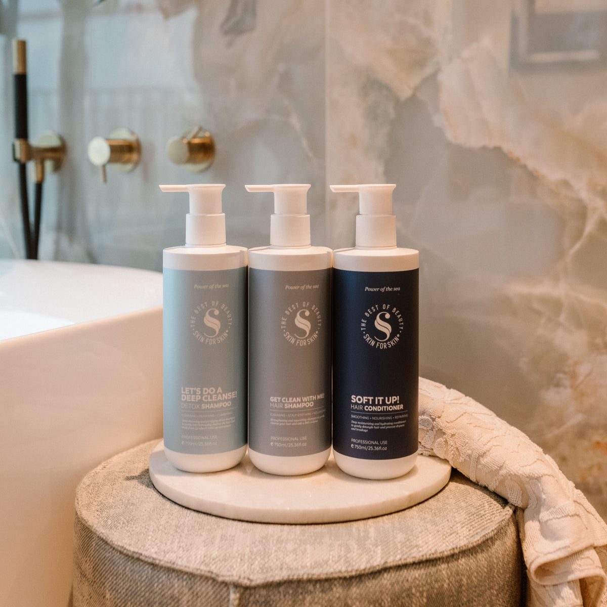 De producten uit de Perfect Wash Trio Set XXL van Skin for Skin