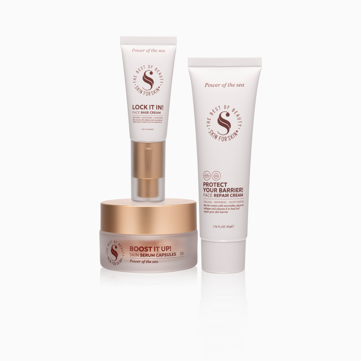 The Skin Rescue Set van Skin for Skin met huidverzorgingsproducten