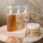 Haarverzorging producten van Skin for Skin met shampoo, conditioner en scalp scrub